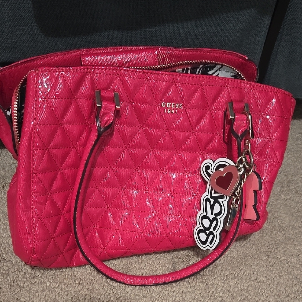 GUESS Pink Quilted Women's Bag
